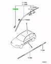 Mitsubishi Colt Lancer Mirage 10 x Blue Roof Moulding Clips (1991-2010)