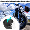 Motorcycle Blue 2 x Cat Ears Style Stick On Helmet Decoration Accessories