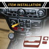 Jeep (2018-2023) Carbon Fiber Red Dashboard Control Panel Cover