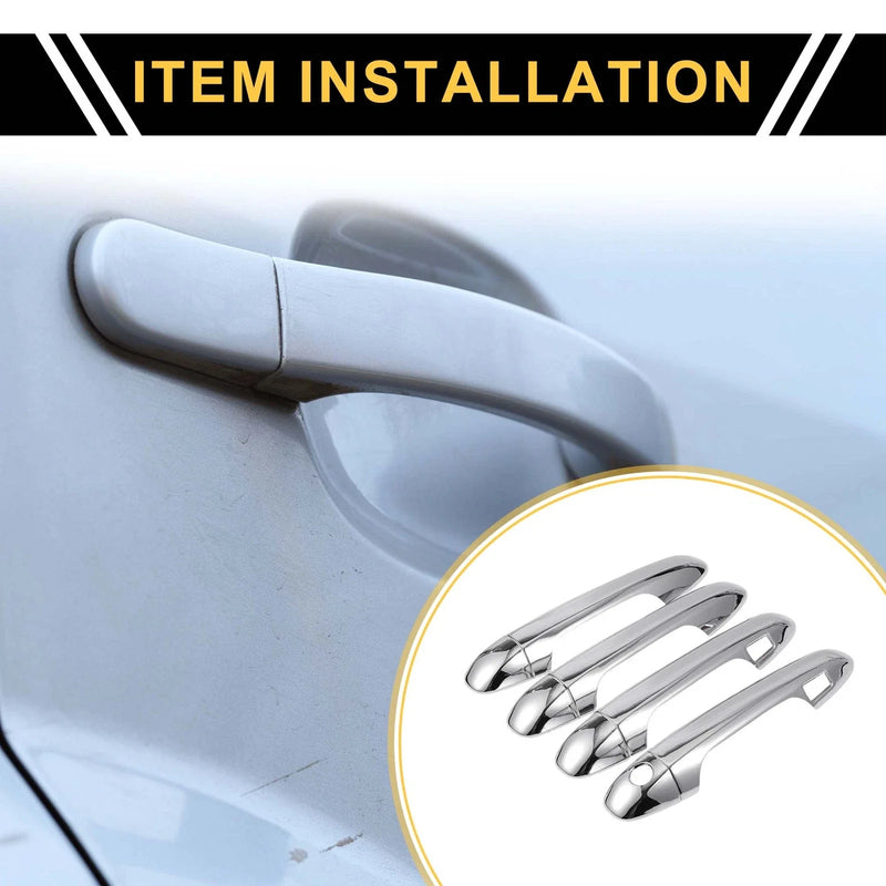 Toyota Tacoma with Keypad Chrome Silver 4pcs Exterior Door Handle Cover