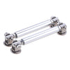 2 x Silver Universal Car Front Bumper Lip Splitter Rod