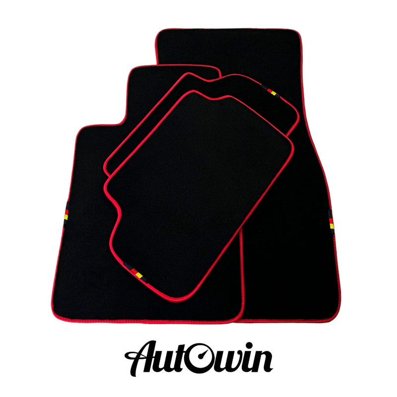 BMW X5 Series G05 SUV with Red Trim AutoWin Black Floor Mats (2018-2023)