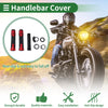 Motorcycle 7/8" 22mm Hand Grips Cover Throttle Red Rhombus