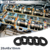 Oil Seal 28x48x10mm Rotary Shaft Seal TC Ring Nitrile Rubber Black 5 Pcs