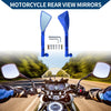 Make Model Motorcycle Rear View Mirrors Triangle Blue Aluminum Alloy