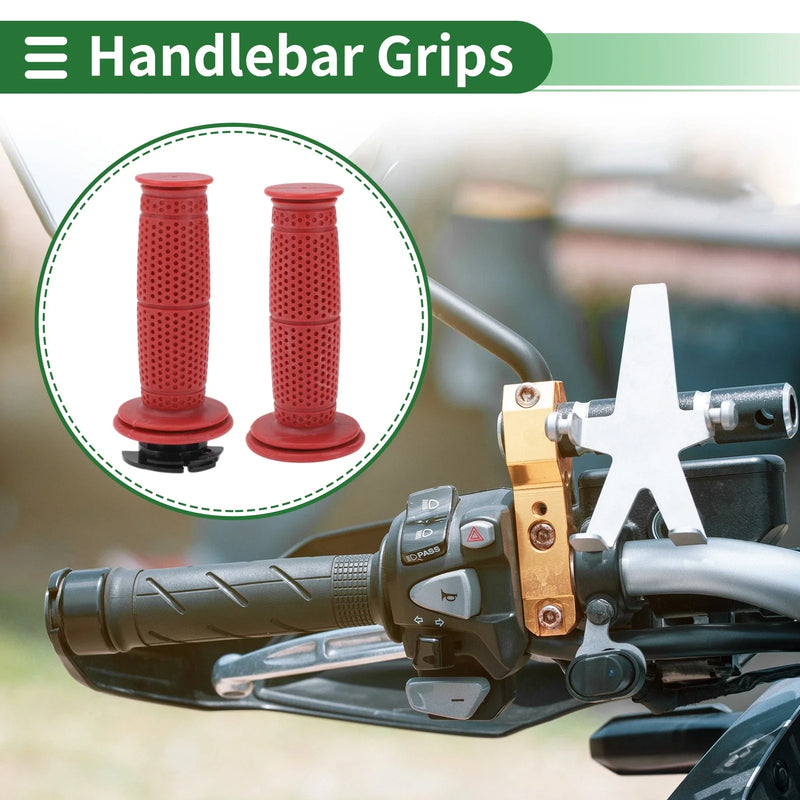 7/8" 22mm Motorcycle Hand Grips End Grips TPU Dark Red