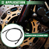Motorcycle 100cm Braided Hydraulic Brake Line Oil Hose Black Army Green