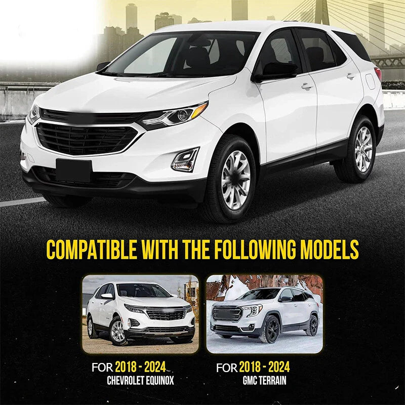Chevy Equinox Terrain Heated Gloss Black Rearview Mirror Cover Cap (2018-2023)