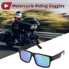 Motorcycle Riding Goggles Green Lens Black Frame Tri-acetel Cellulose