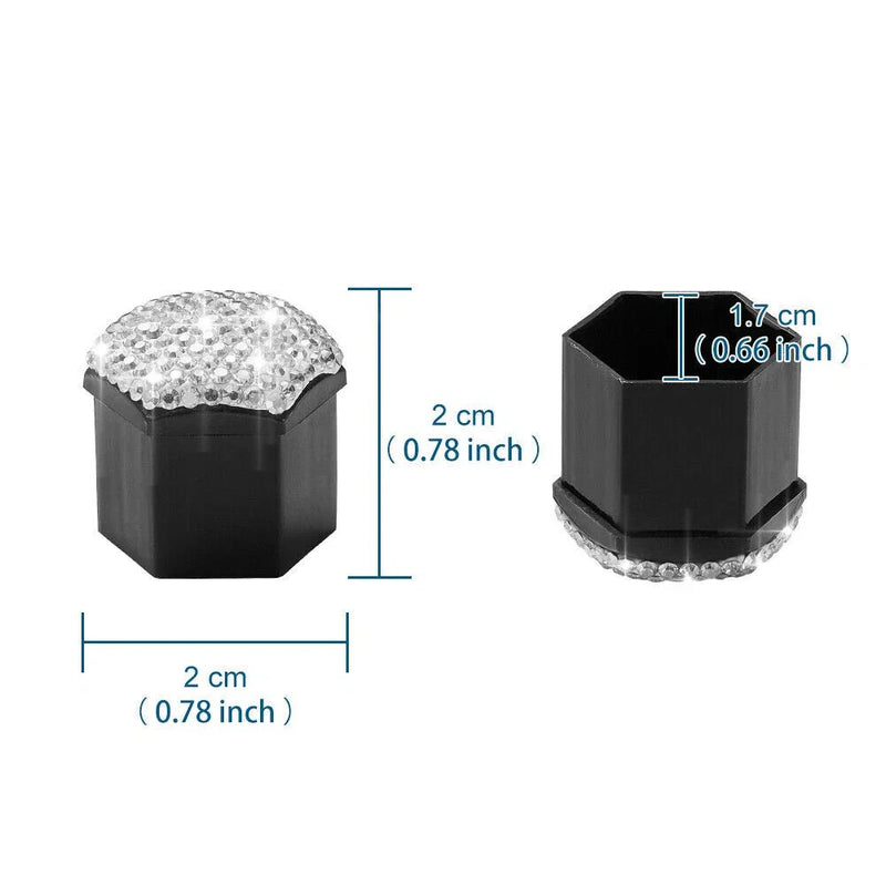 Cars Lug Nut Covers 20Pcs White Rhinestone