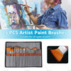 Artists with Case 25 Pcs Acrylic Oil Painting Brushes Set