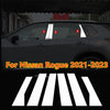 Nissan Rogue Chrome Steel Pillar Posts Door Trim Covers 6Pcs (2021–2025)