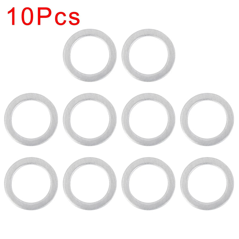 Honda 10 x M20 Silver Tone Oil Drain Plug Gaskets (94109-20000)