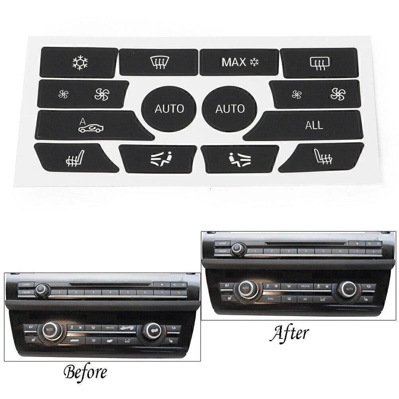 BMW 5 Series Replacement Climate Control Button Stickers (2009-2015)
