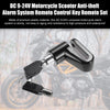 Set Motorcycle Anti-Theft Disc Brake Wheel Lock with Reminder Rope Black