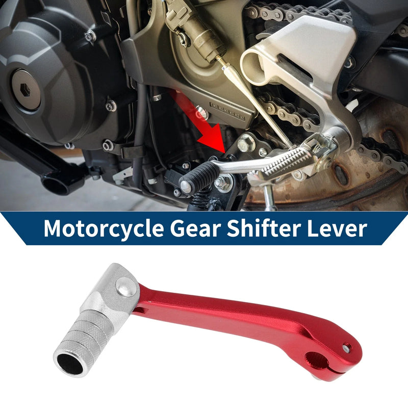 Honda CRF150F Folding Motorcycle Gear Shifter Lever Red Silver (2003–2017)