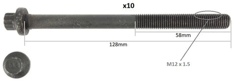 Mazda 2 DY10 DE10 1.5L ZY VVT Cylinder Head Bolt Set