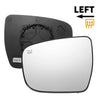 Nissan Rogue, Pathfinder Left Side White Heated Mirror Glass (2008-2023)
