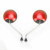 Universal Scooter M8 CW Thread Right & Left Red Mirror Set