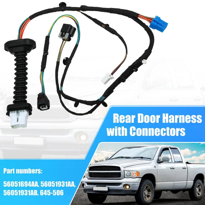 Dodge RAM 1500 2500 3500 4500 Rear Door Harness with Connector (2010-2023)