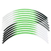 Kawasaki KX 250F (2004-2021) Green 21" 19" Rim Stripes Wheel Stickers