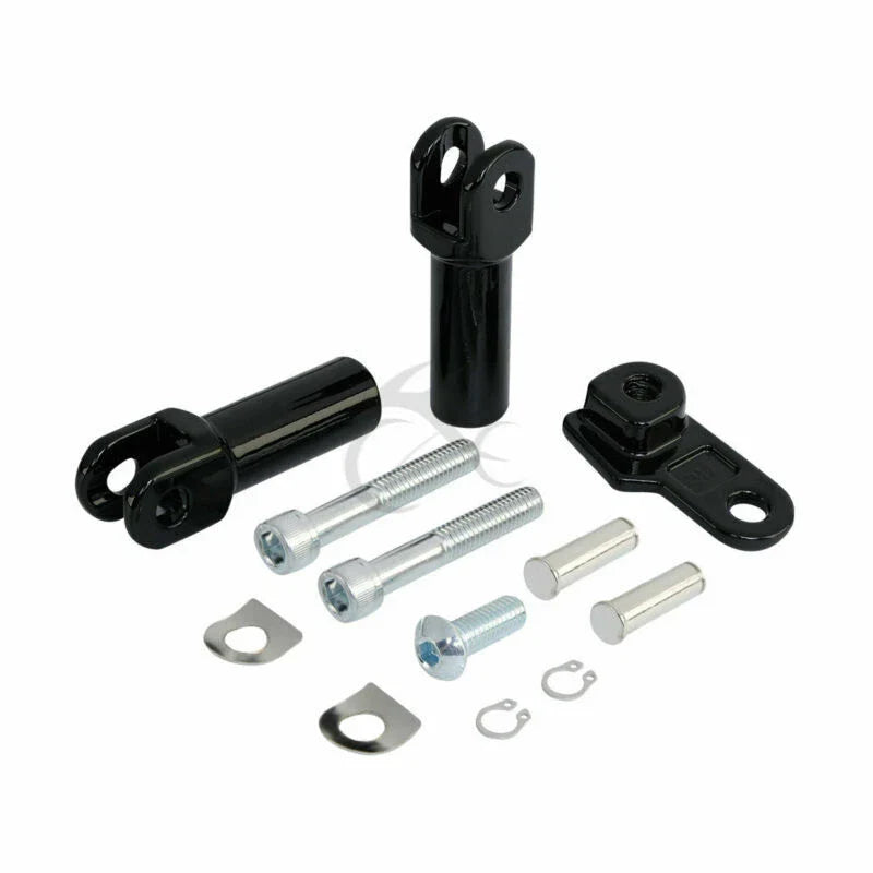 Harley Softail Slim FLS (2012-2017) FLSTSB Black Passenger Footpeg Mounts (2008-2011)