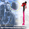 Bicycle Motorcycle Black Rose Red 22" Helmet Pigtail Braids Hair Suction Cup
