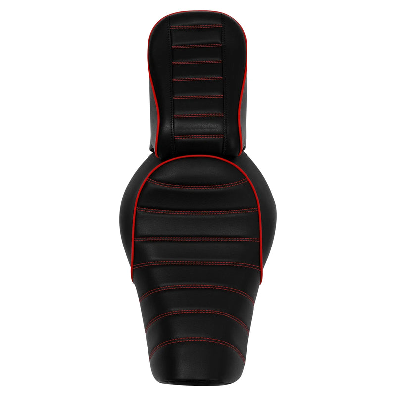 Harley Iron 883 XL883N (2016-2022) Black Red Driver & Passenger Seats
