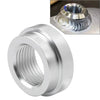Make & Model 3/8" NPT Silver Aluminum Weld On Flange Fuel Fitting