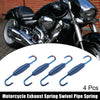 Motorcycle 4pcs Exhaust Pipe Spring 68mm 2.68" Stainless Steel Blue