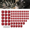 Harley Touring Road Street Glide 75X Red Engine Bolt Topper Caps (2007-2016)