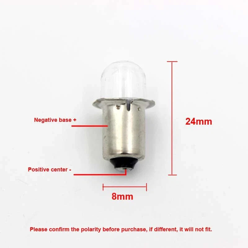 Headlamp Torch 5PCS Upgrade LED Flashlight Bulb 6V-24V P13.5S Base Bulbs CSP