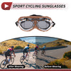 Set Motorcycle Riding Goggles Dark Gray Lens Brown Frame PC Cycling Sunglasses