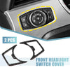 Ford Mustang 2 x Car Front Headlight Lamp Switch Trim Covers (2015-2020)
