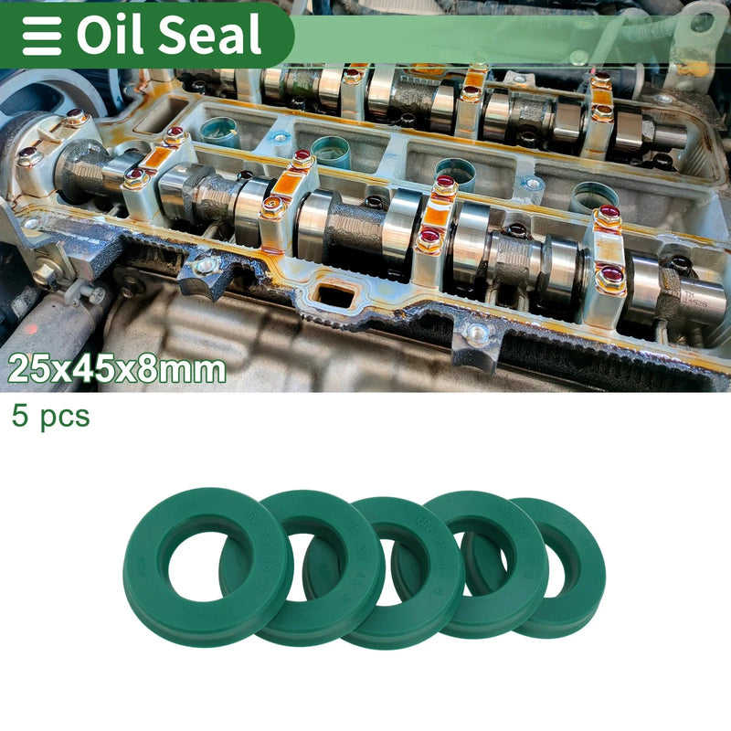 Oil Seal 25x45x8mm TPU Rotary Shaft Seal 5 Pcs