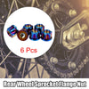Motorcycle Blue 6 x Titanium Alloy M10 Pitch 1.25mm Flange Bolt Nut