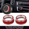 Toyota RAV4 Red AC Climate Control Knob Trim Covers (2019-2021)
