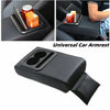 Car - Black PU Leather Armrest Center Console Box (AU)