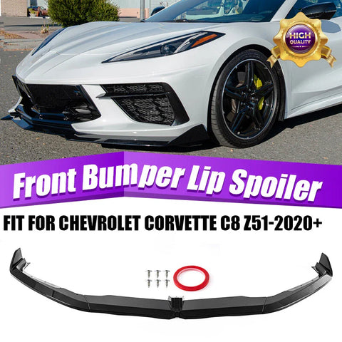 Chevy Corvette C8 Z51 Stingray Front Bumper Lip Splitter (2020-Up)