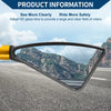 Motorcycle M8/M10 Rear View Mirror Triangle Shape Black Gold Tone Aluminum Alloy