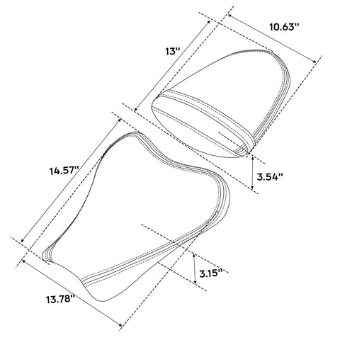 Suzuki GSXR1000 Black Rider Driver & Passenger Seat (2005-2006)