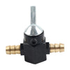 Motorcycle Inline Black 8mm On-Off Fuel Tap Gas Valve Petcock