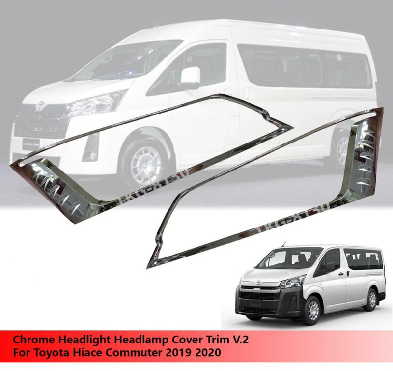 Toyota Hiace Commuter Headlight Cover Trim Chrome (2019-2020)