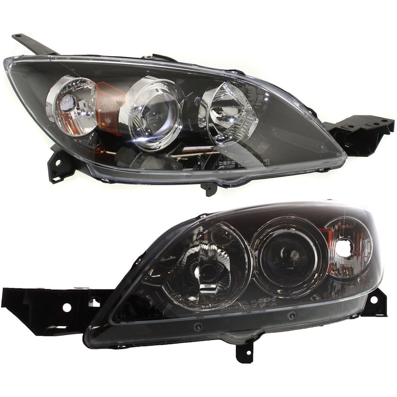 Headlight Set For 2004-2009 Mazda 3 Hatchback Left and