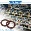 Oil Seal Rotary Shaft Seal FKM Rubber 63x85x10mm Brown 2 x
