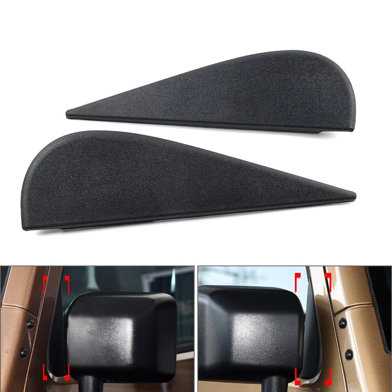 Jeep Wrangler Black Door Side Mirror Triangle Flag Applique (2007-2018)