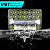 Car Lights 2 x Chrome Rectangular LED Headlights Auto Work Lights