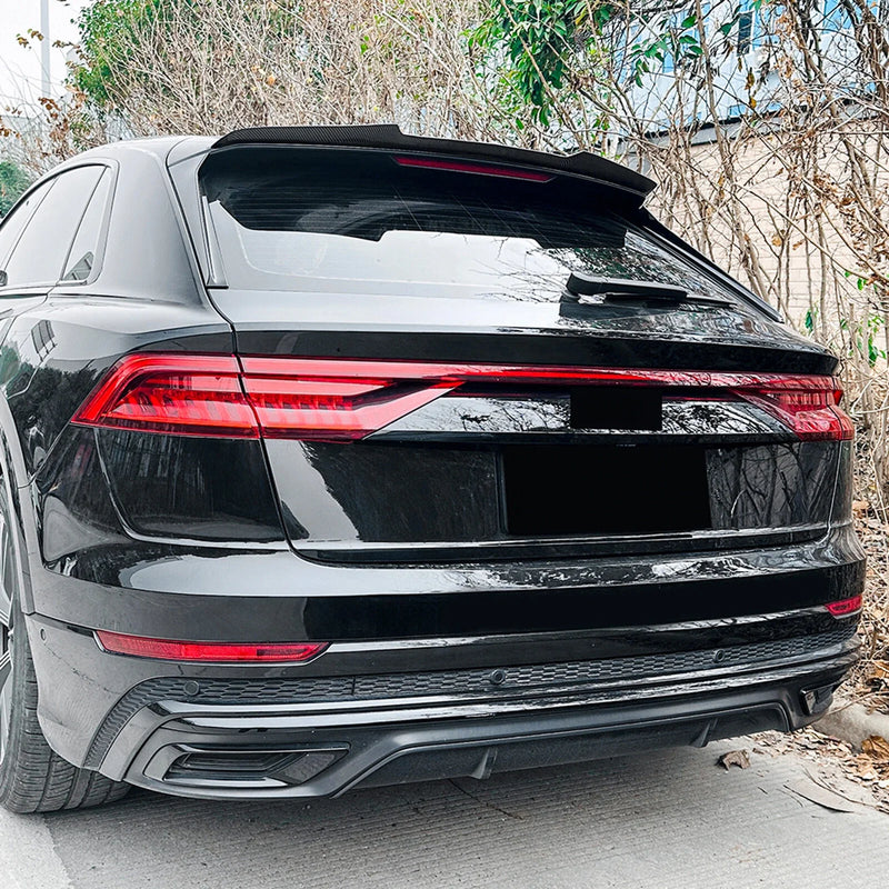 Audi Q8 SQ8 (2019-2025) Carbon Look Rear Boot Spoiler Lip