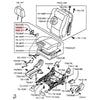 Mitsubishi Pajero Montero Shogun 2 x Power Seat Button Switch Cover Grey