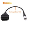 Motorcycle 3 Pin OBDII Cable Diagnostic Adapter